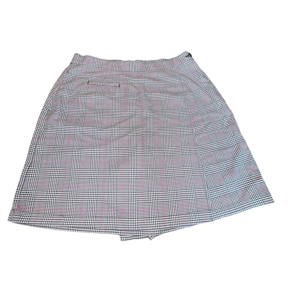 LizGolf Plaid Skort 16 Black White Red‎ Glen Plaid Houndstooth Golf Skirt Shorts